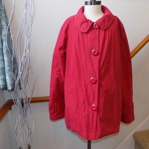 WEATHER TAMER Red Coat Size Medium